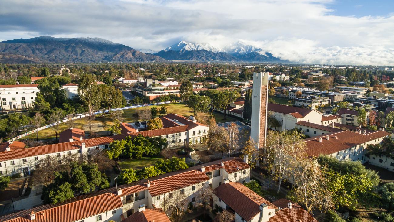 Pomona College, Aerial campus shot