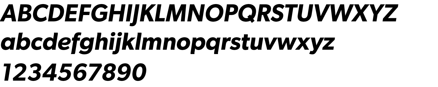 Gibson Semibold Italic typeface