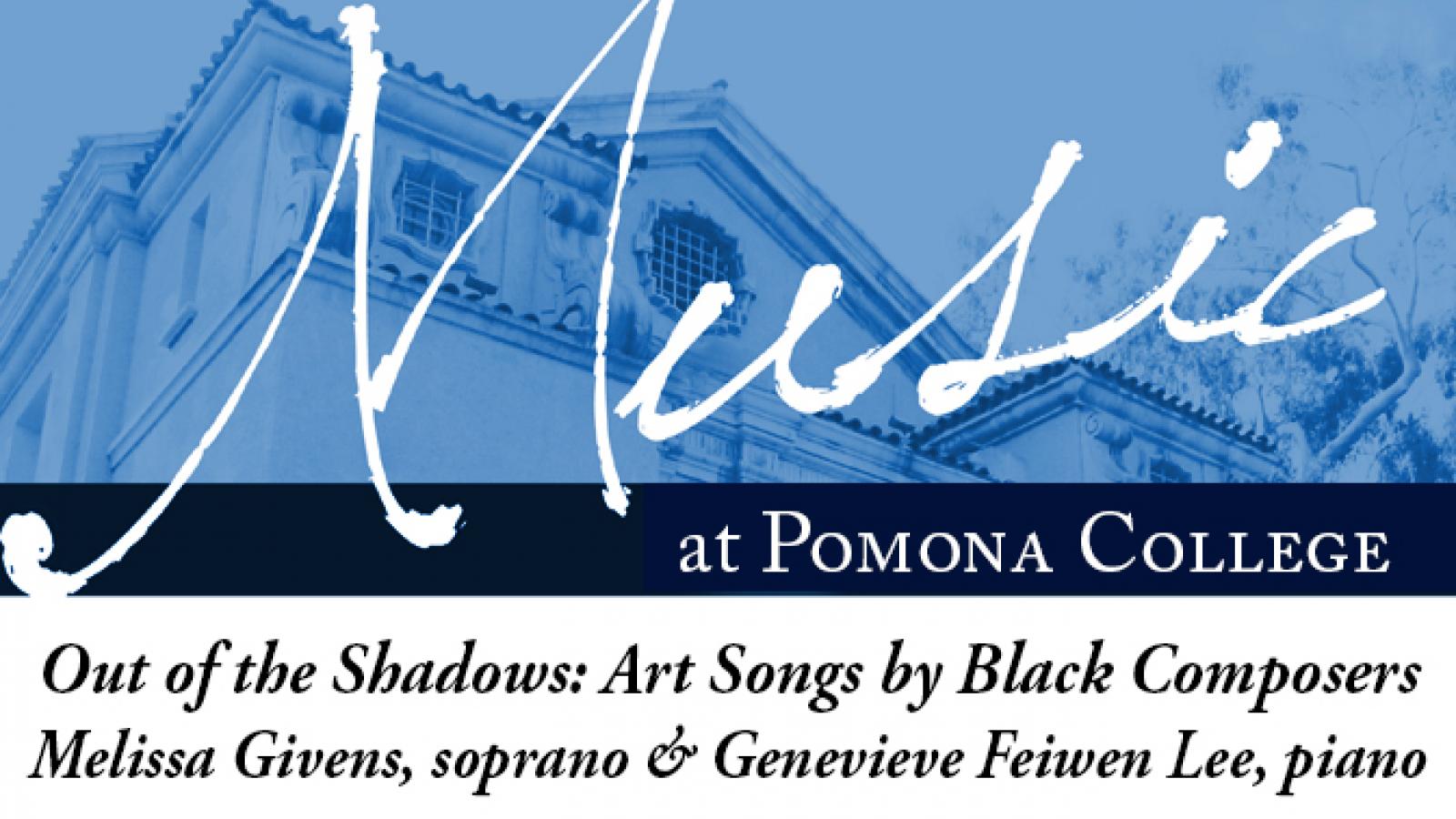 Program for Givens recital Out of the Shadows
