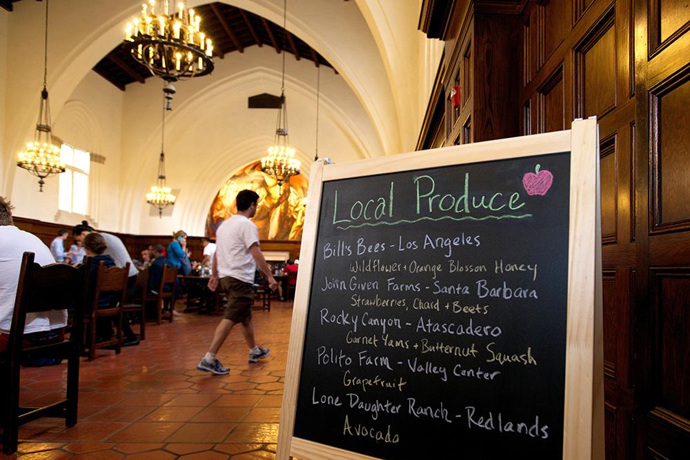 Local produce at Frary Dining Hall