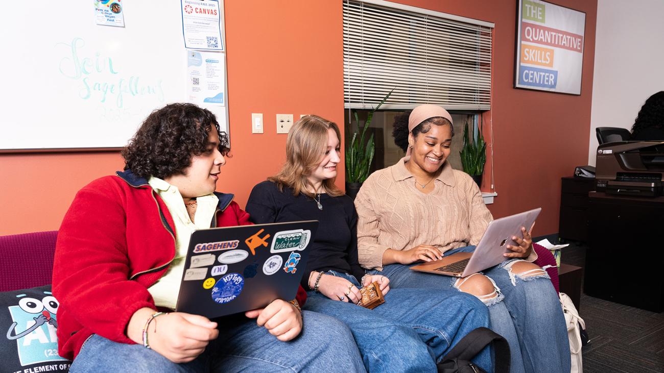 Students at Quantitative Skills Center