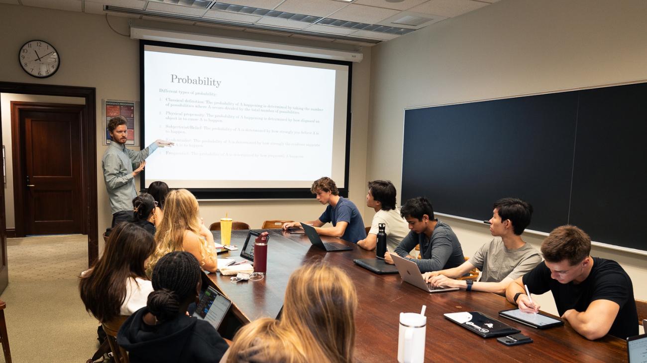 Prof. Andrew Law and philosophy class