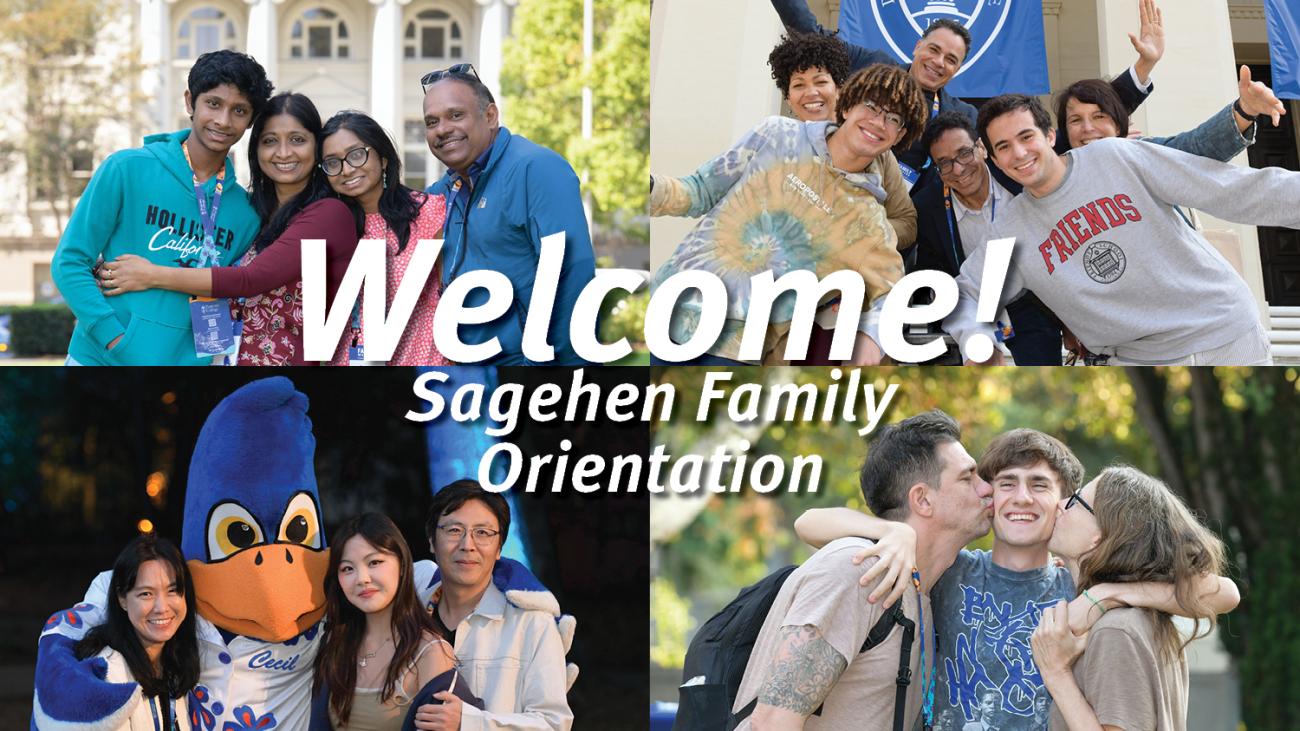 Sagehen Family Orientation Banner Collage of four photos of various families