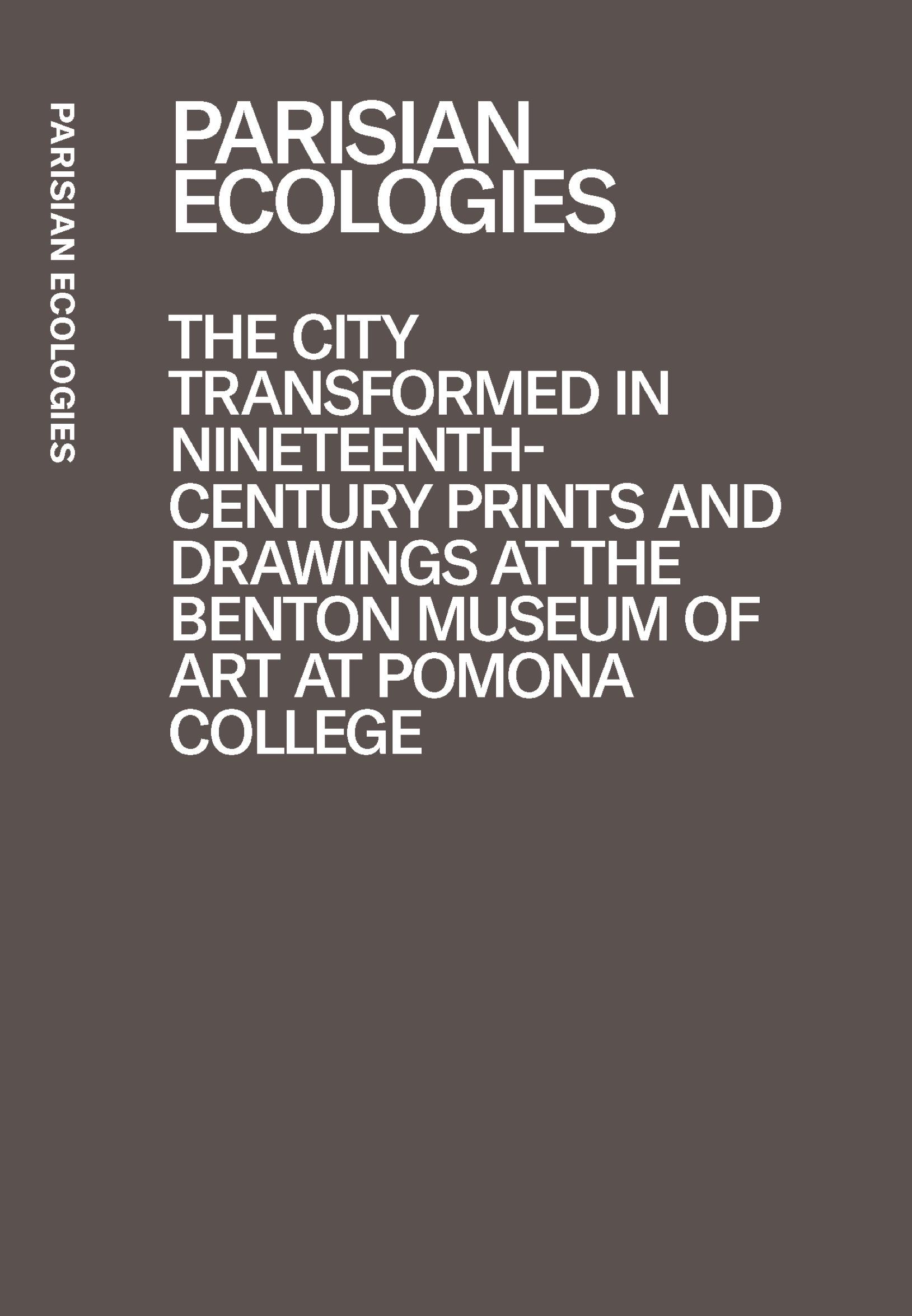 brown book cover with exhibition text in white