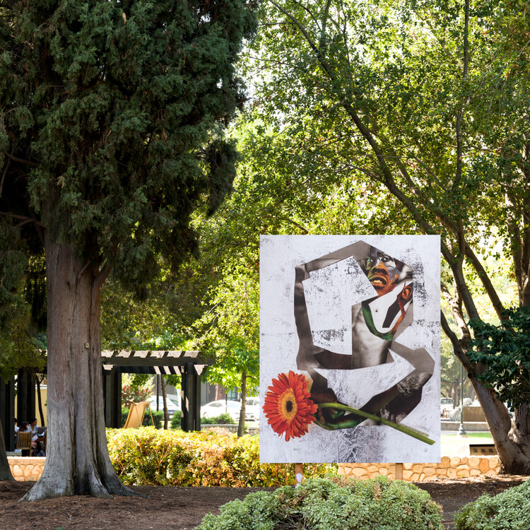 billboard among trees