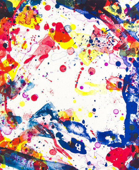 Sam Francis, Untitled, 1971, Lithograph on paper, 17 x 22 in. Pomona College Collection. Gift of the C.E. Merrill Trust.