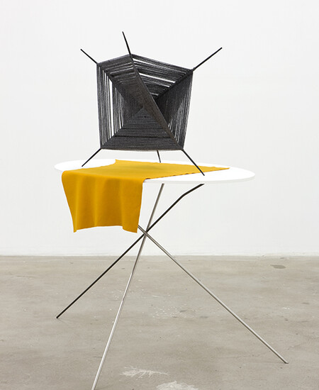 Bride's Cross, 2008, Wood, wool, stainless steel, steel, foam-board. Courtesy of the artist