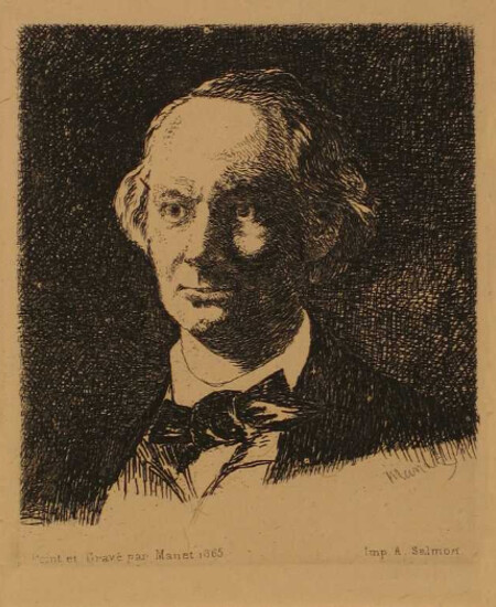 Portrait of the bust of a man wearing a bow