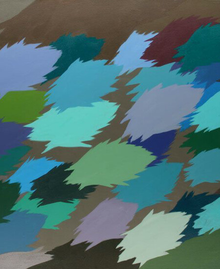 Edgar Heap of Birds, Neuf, 2012, acrylic on canvas, Courtesy of the artist.