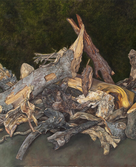 Constance Mallinson, Severed Limbs, 2009. oil on paper. 52-1/2 x 60-1/2 in.