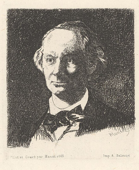 Portrait of the bust of a man wearing a bow
