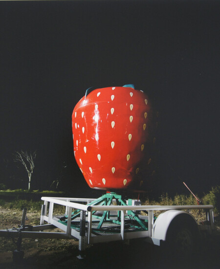photo of strawberry sculpture