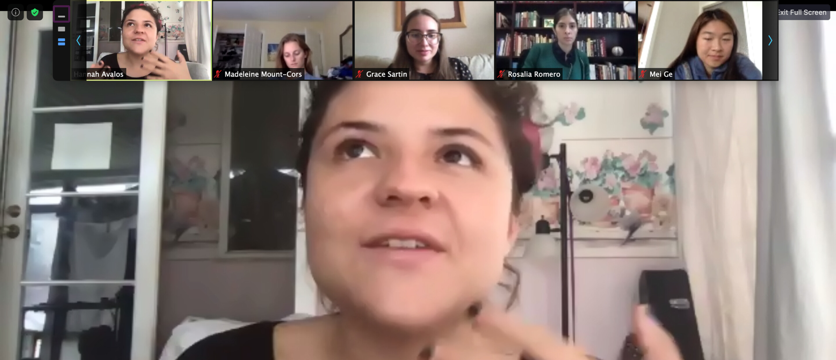 Speaker view on Zoom with multiple participants