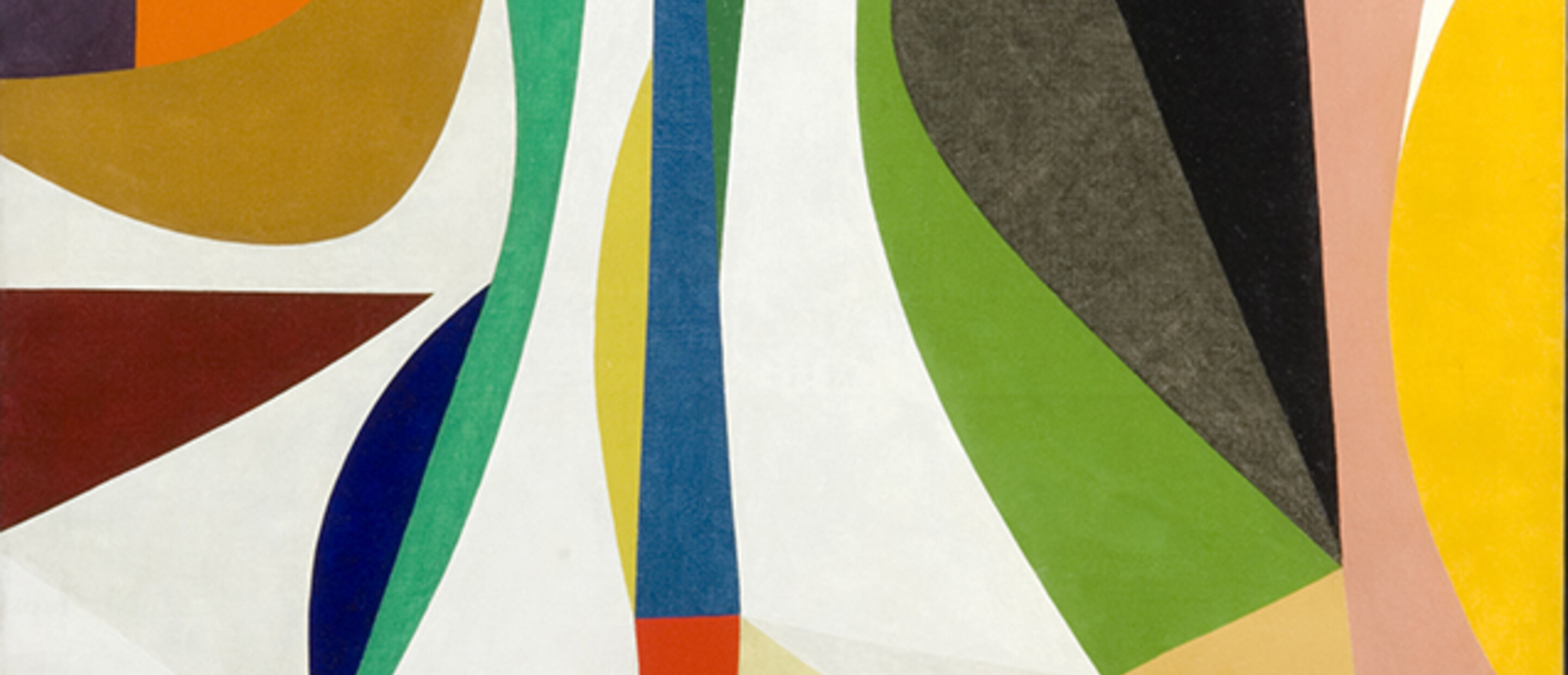 Frederick Hammersley, Up With In, 1957-8, Painting, 48 x 36 in. Pomona College Collection. Museum purchase with funds provided by the Estate of Walter and Elise Mosher