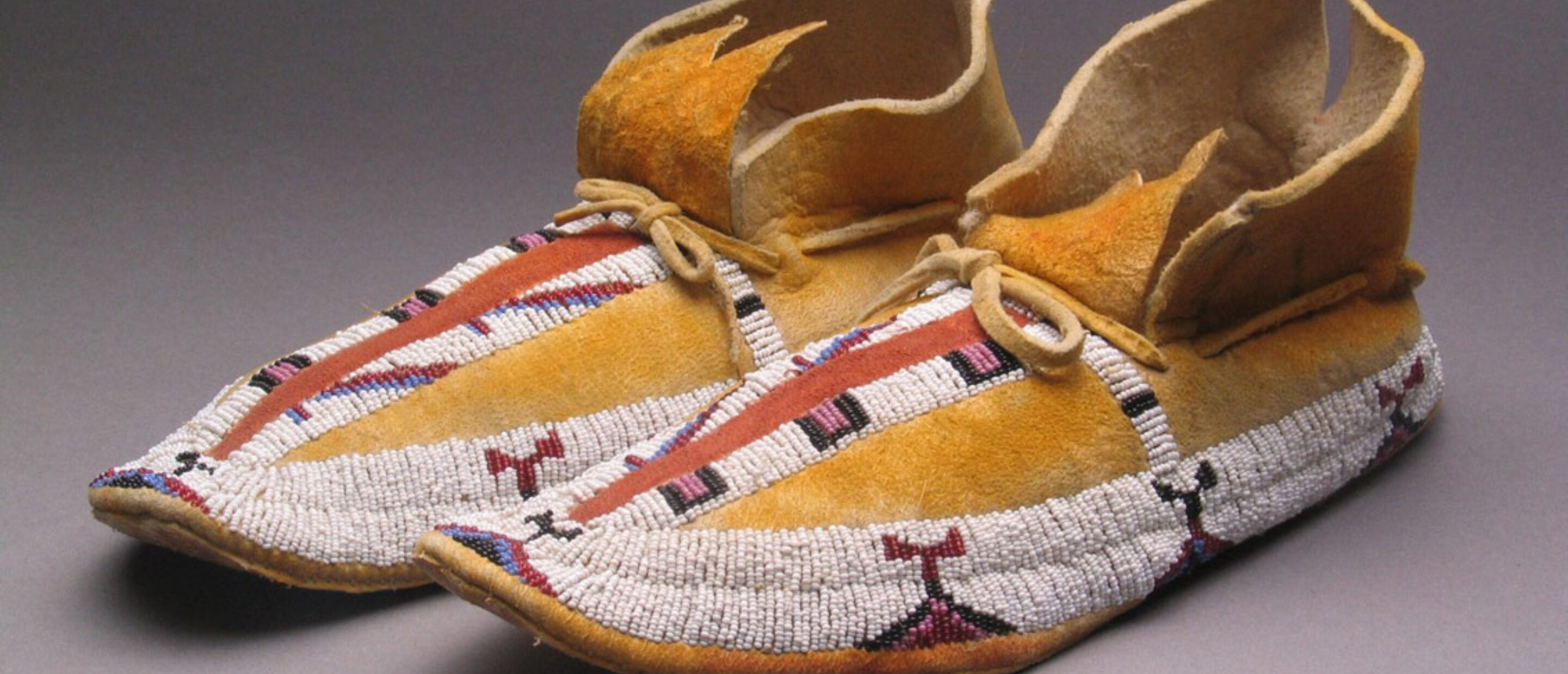 Unknown Arapaho or another South Plains Tribe, Moccasins, c. 1910 