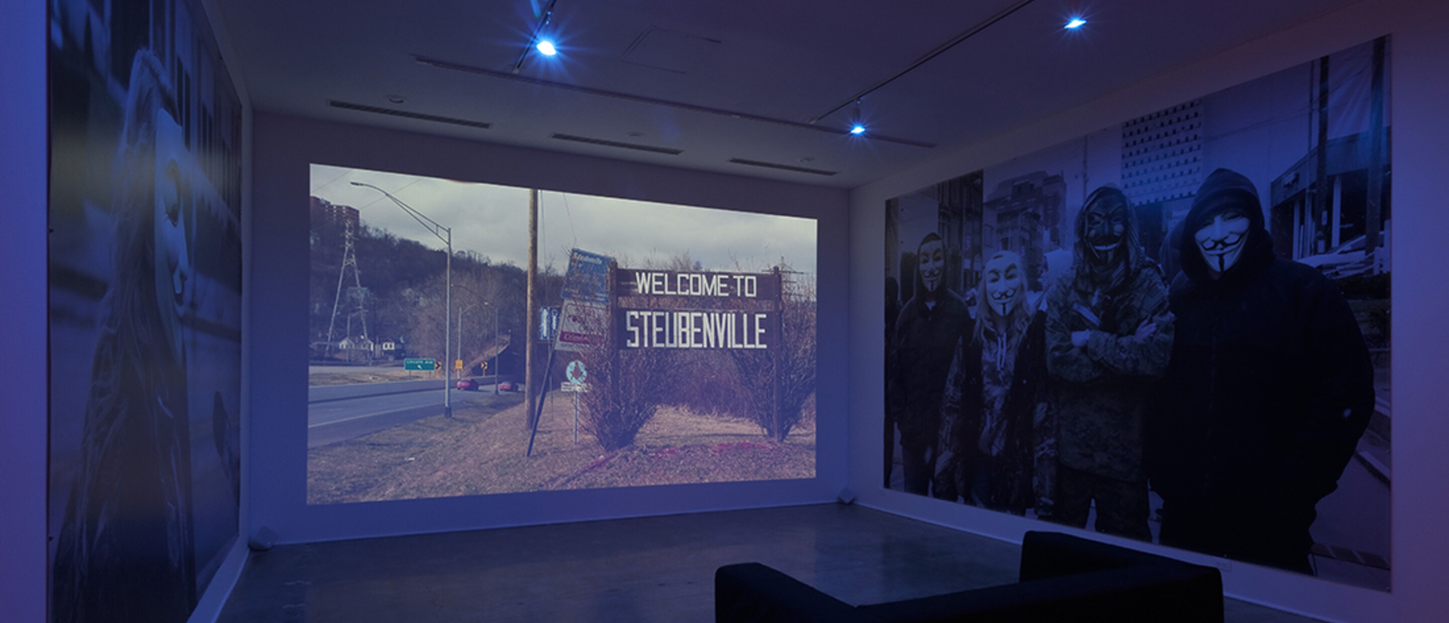 Andrea Bowers. Installation view of #sweetjane, Single Channel HD video 1