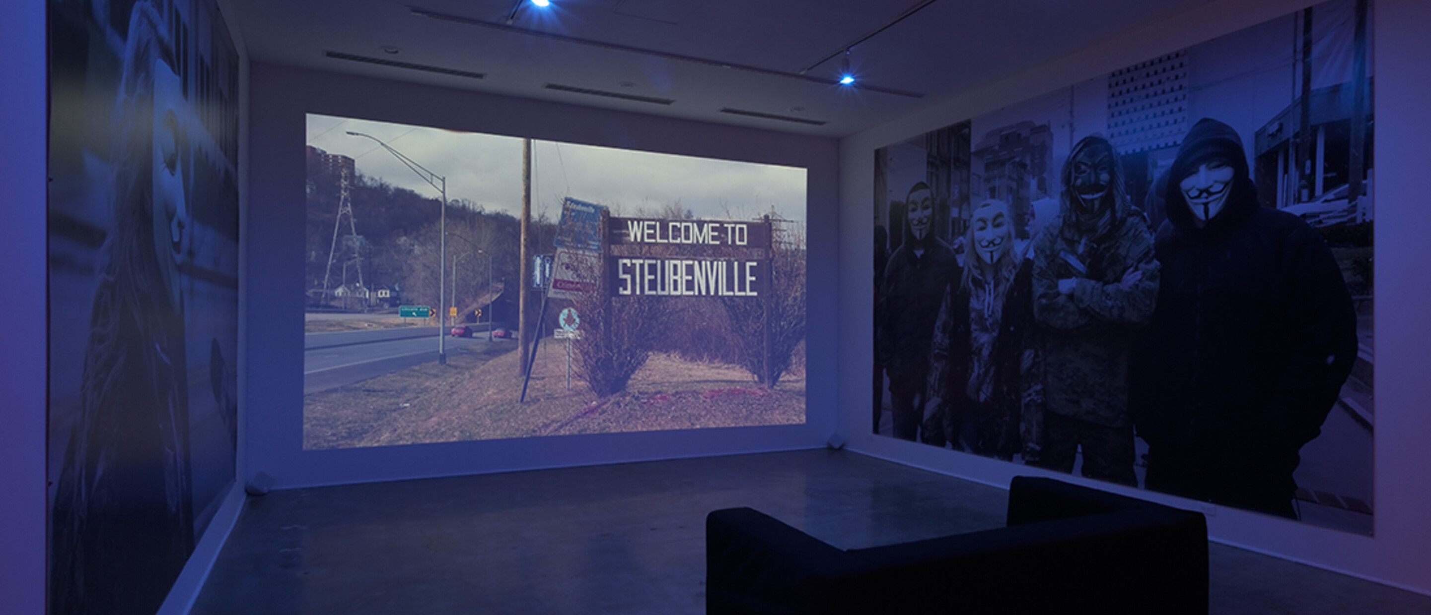 Andrea Bowers. Installation view of #sweetjane, Single Channel HD video 1