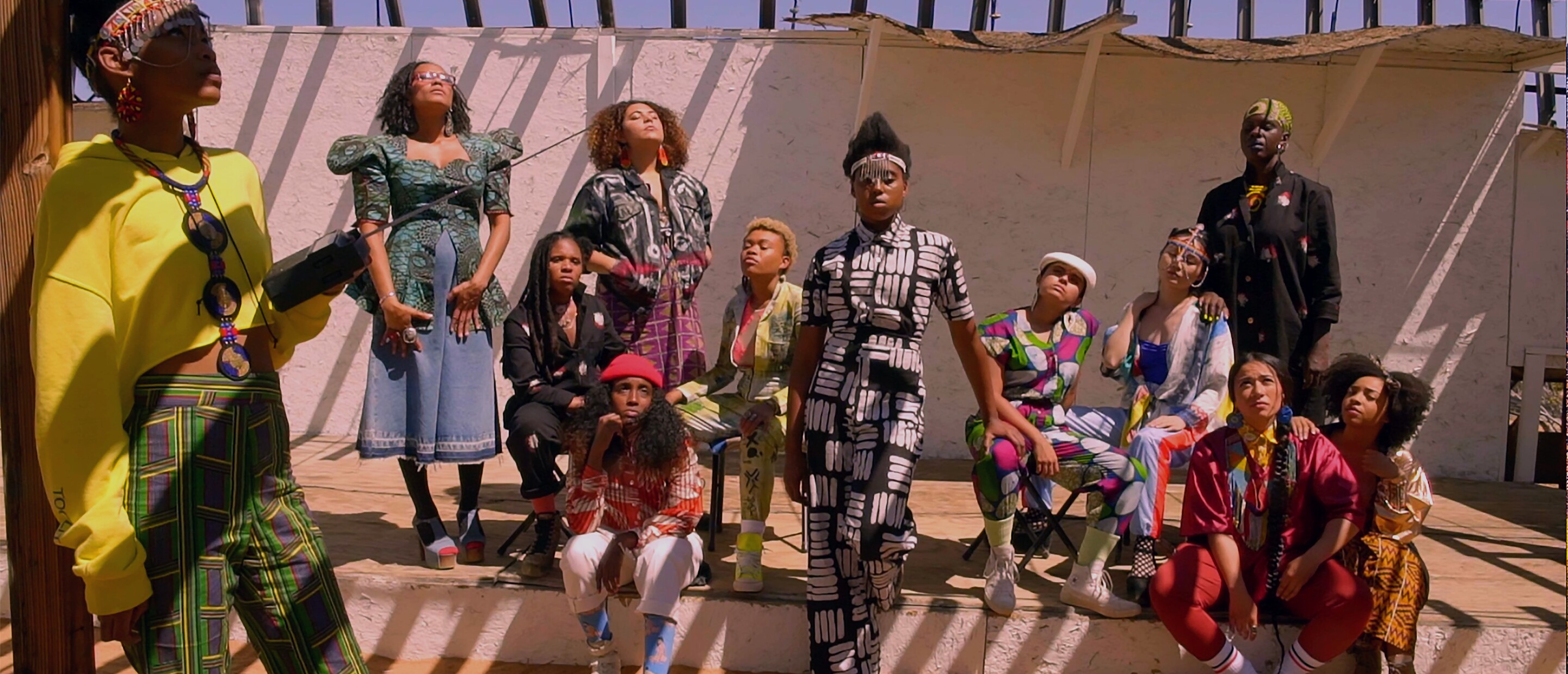 group of women wearing colorful clothing