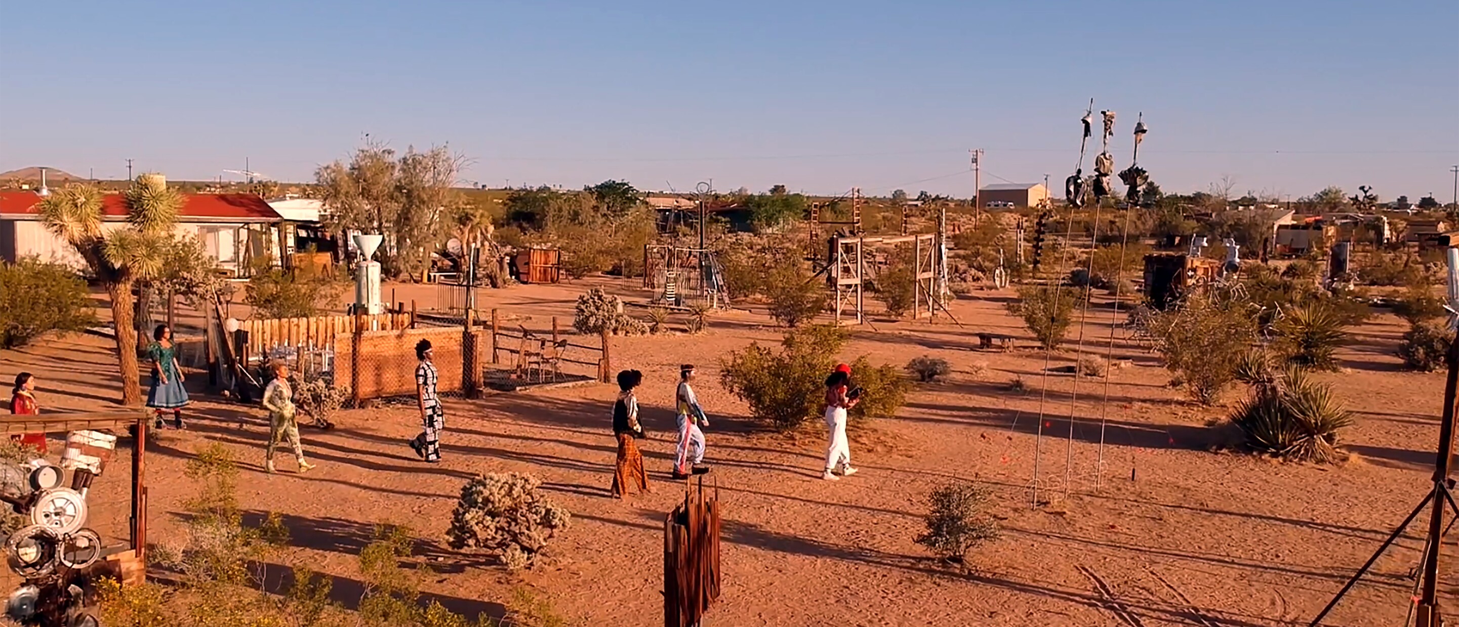 desert landscape with people