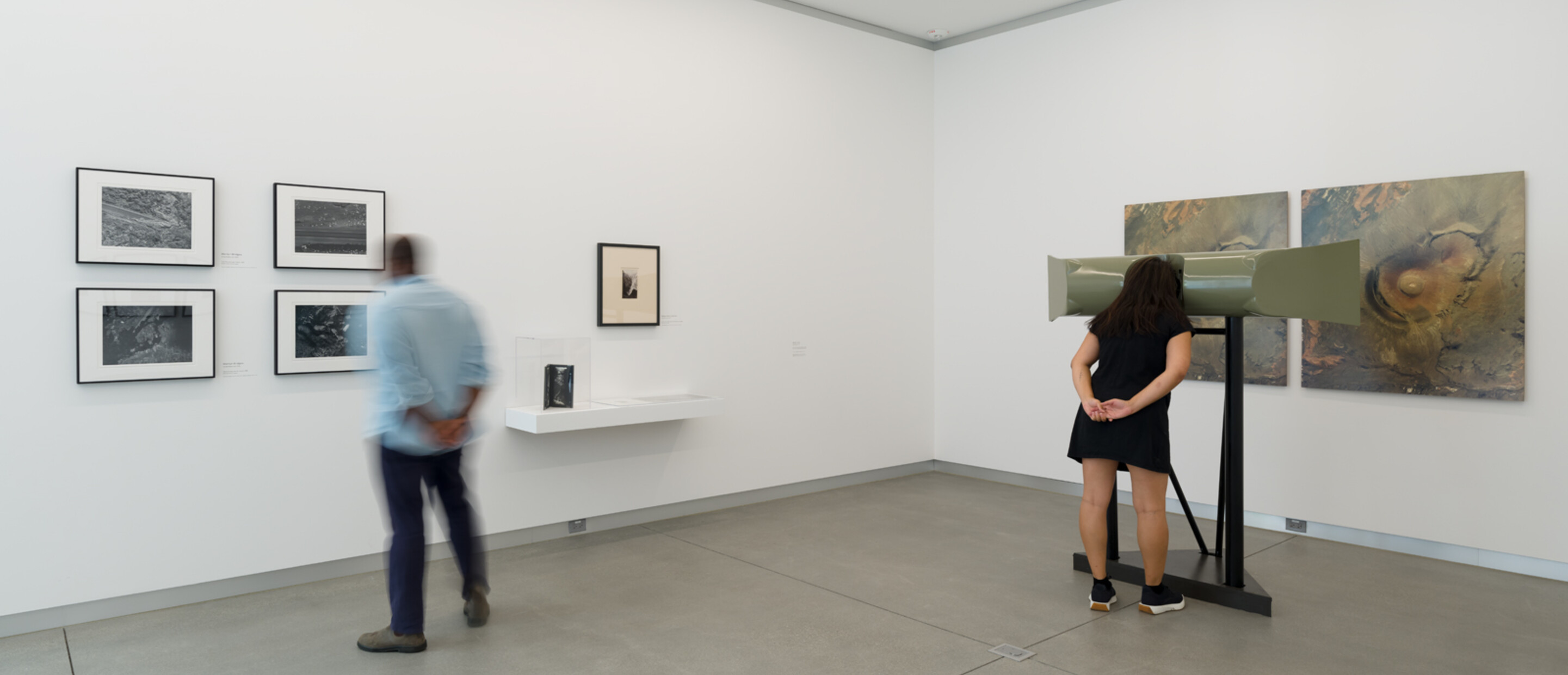 people looking at art