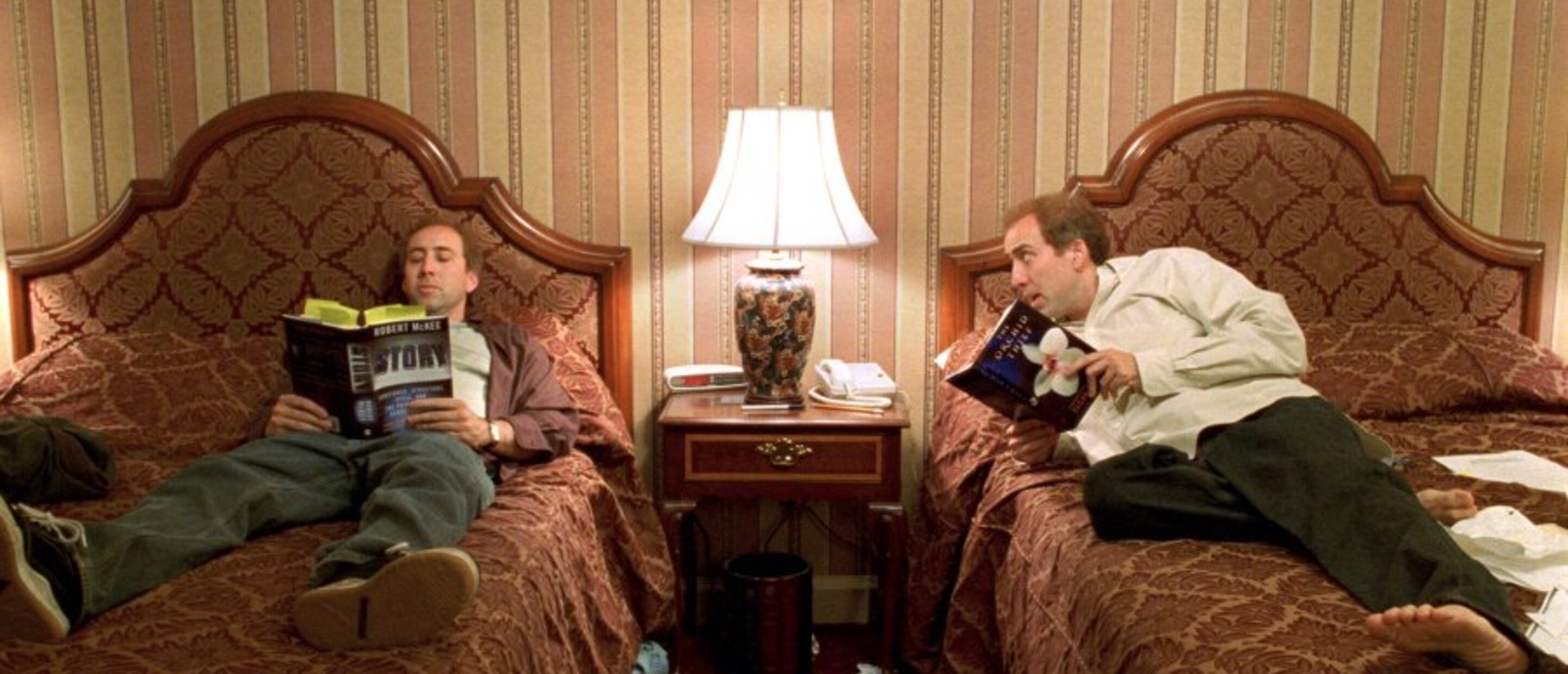 two men laying down