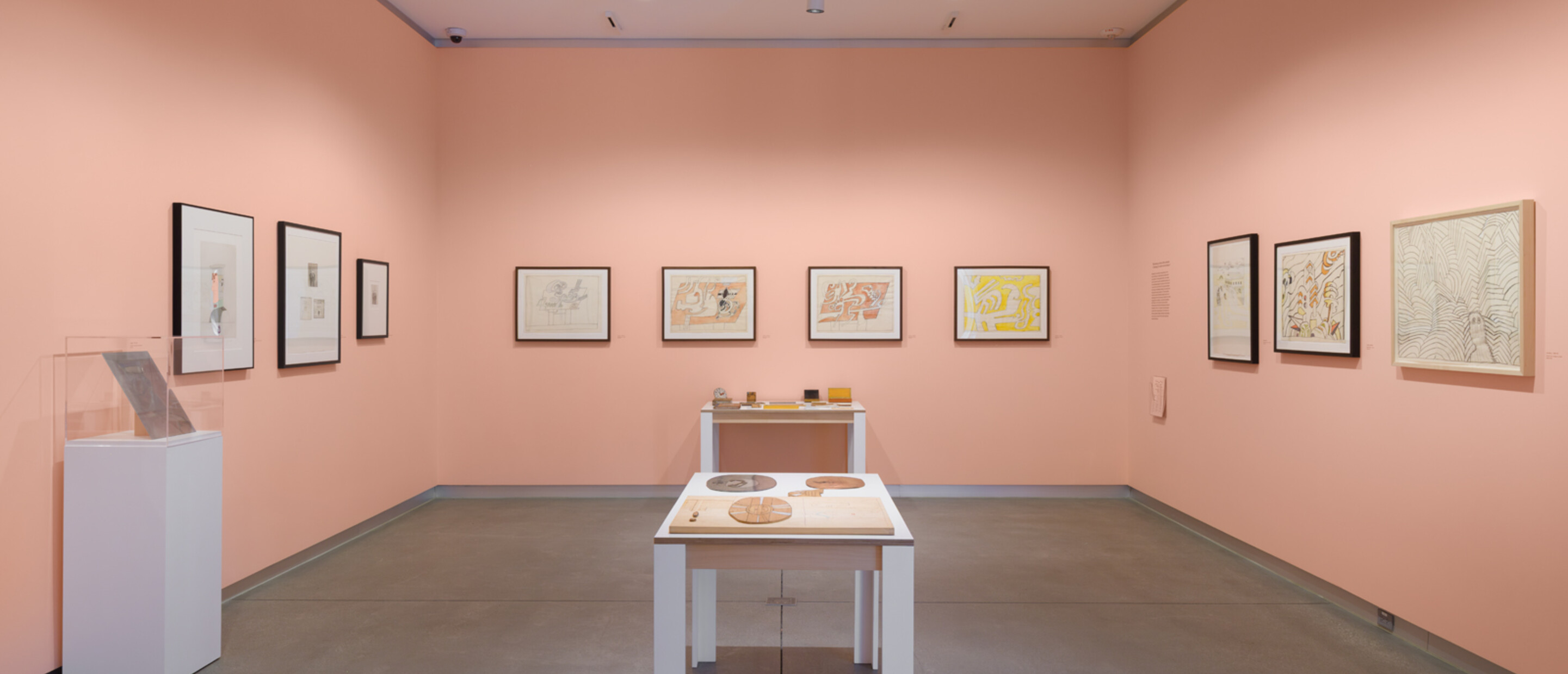 wide shot of art gallery