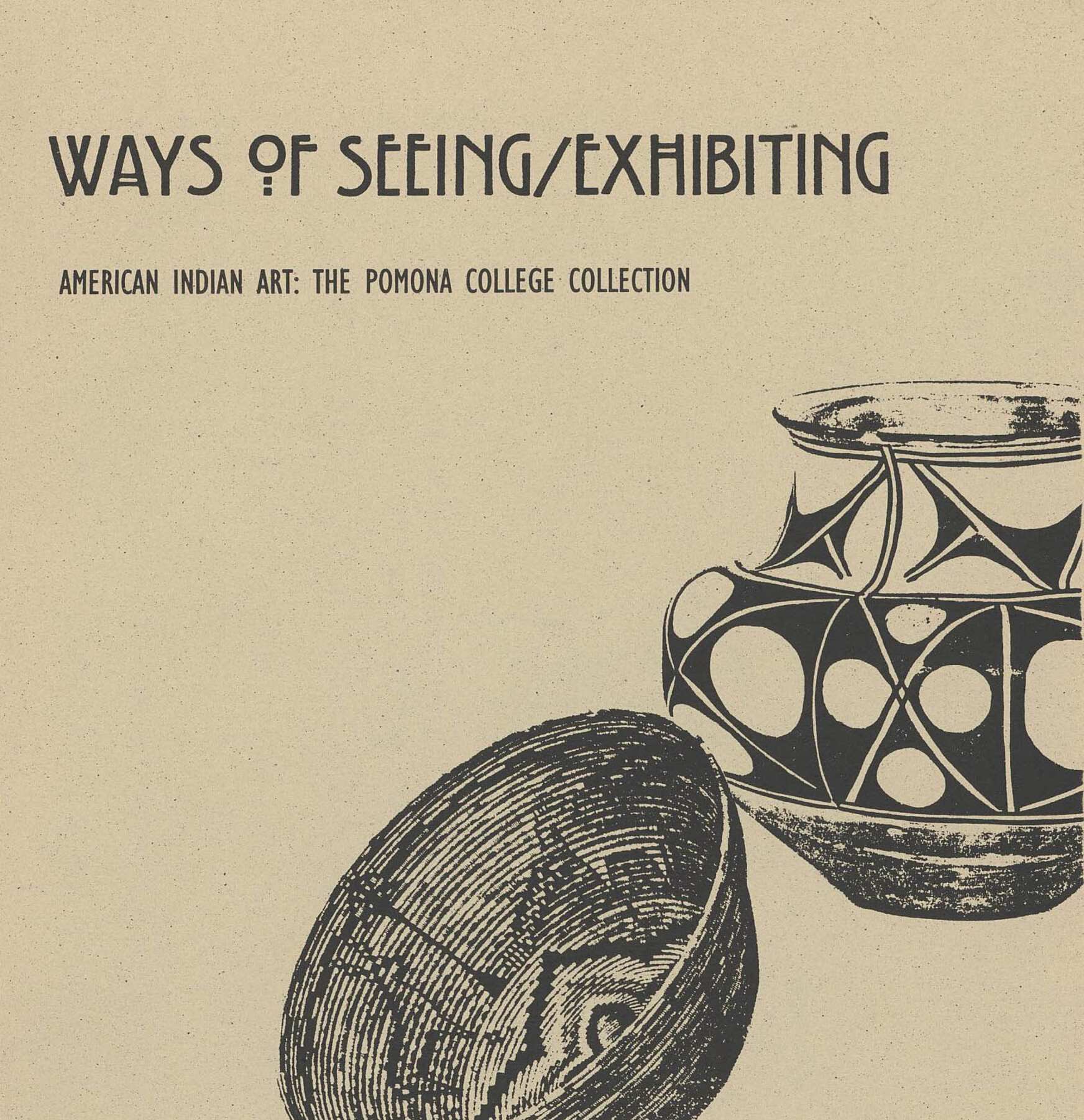 front cover of exhibition catalogue with the the title "Ways of Seeing/Exhibiting"