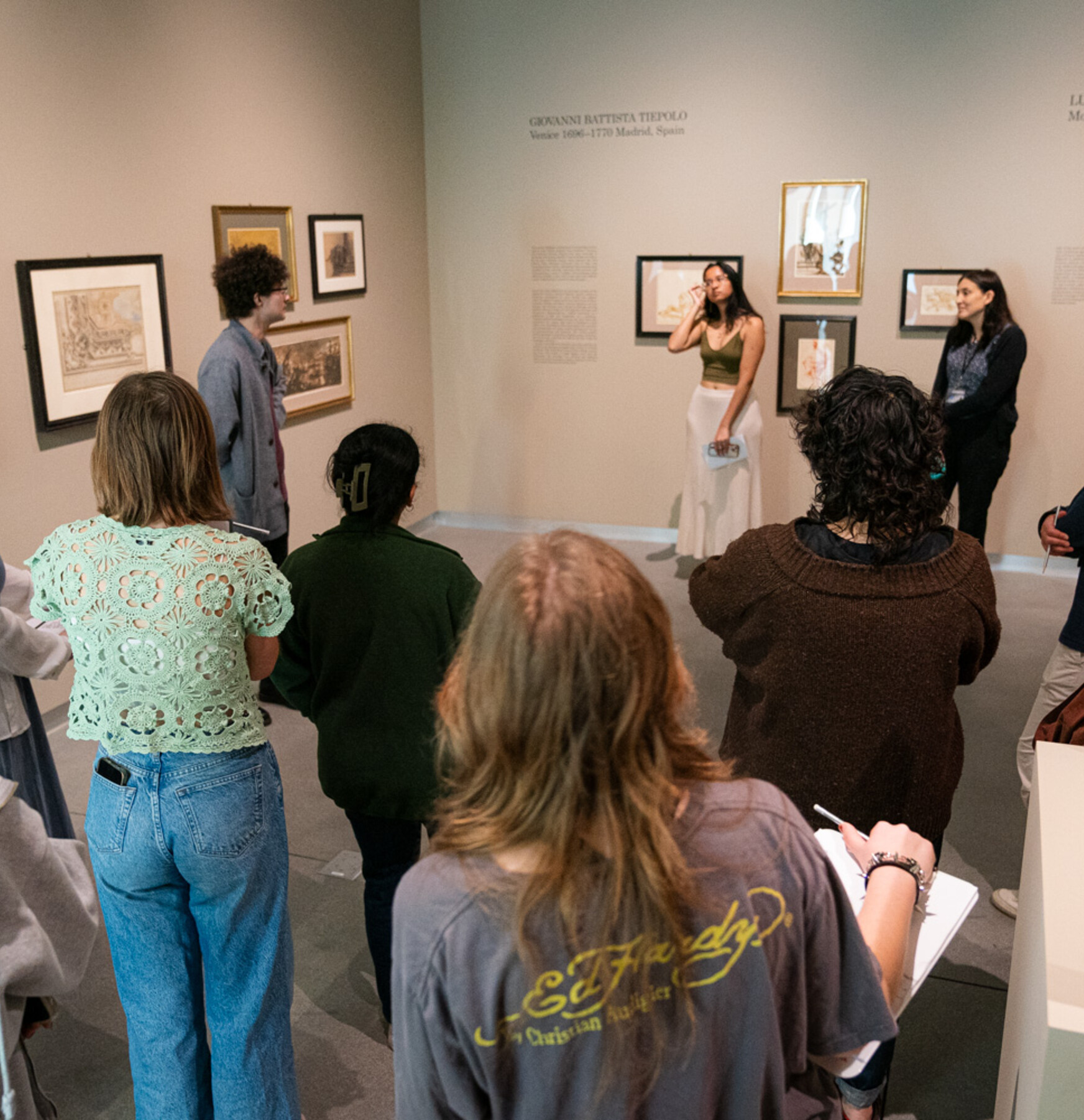 group of people in gallery