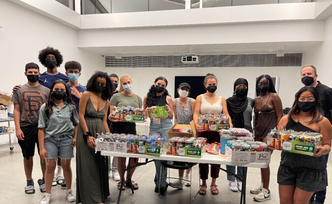 Students building Iftar jars for Ramadan