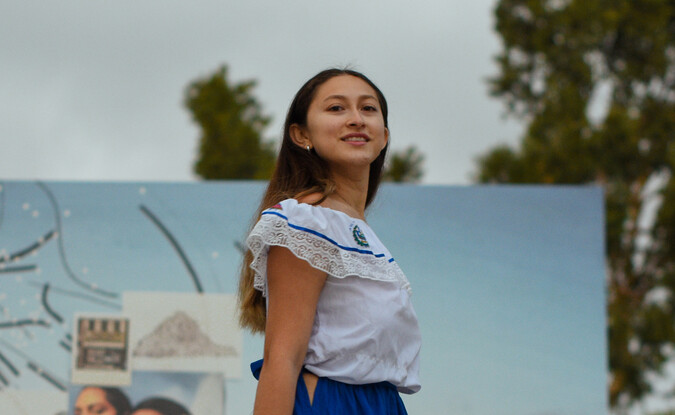 Girl in dress