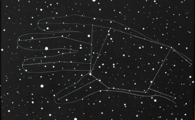 star constellation with hand