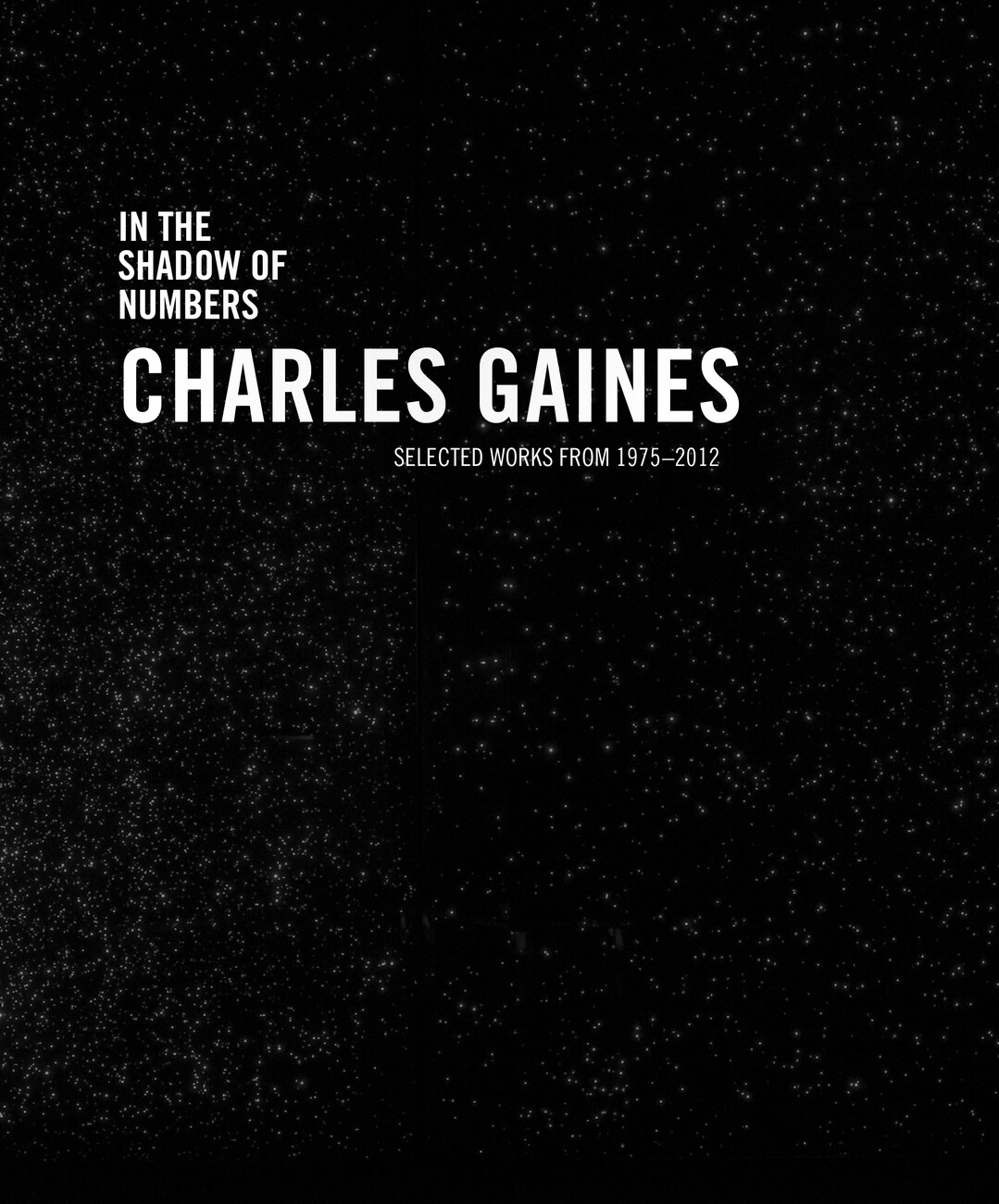 Front cover image for In the Shadow of Numbers: Charles Gaines using his constellation work stars against night sky