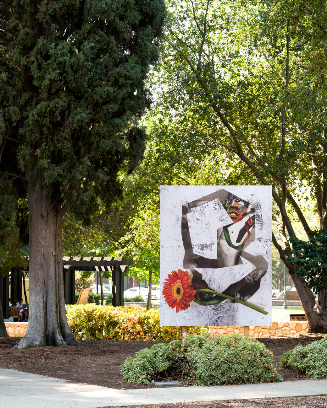billboard among trees