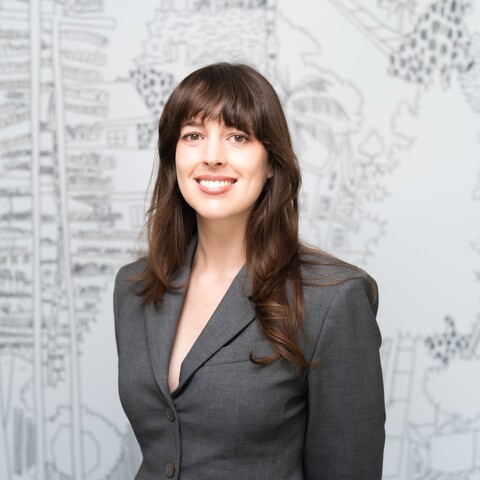 woman smiles at camera
