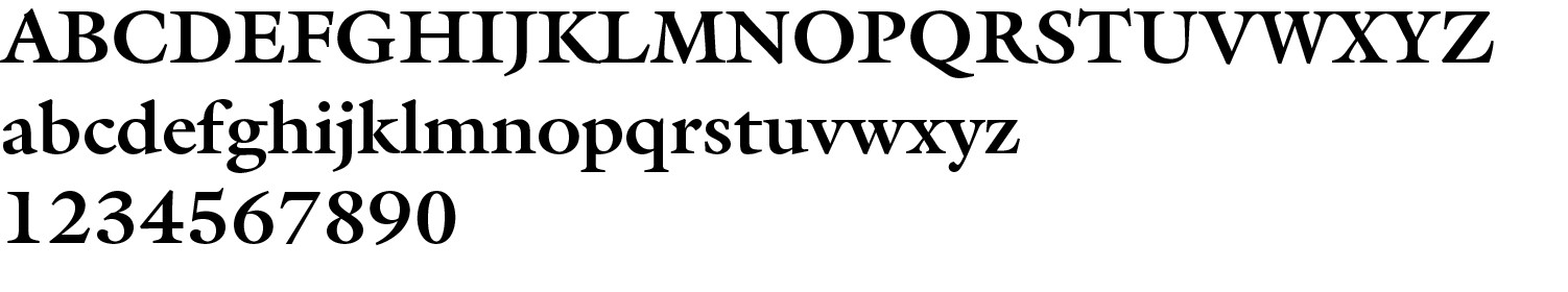 ITC Galliard Bold typeface