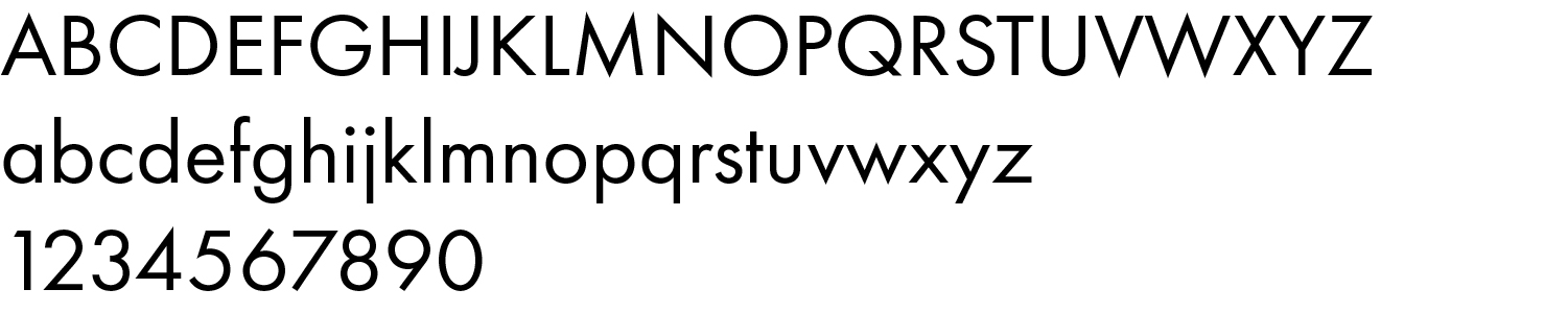 Futura Book typeface