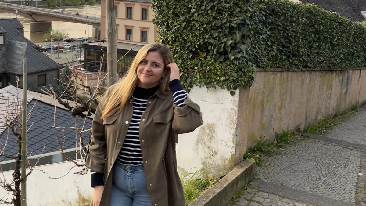 Blanca posing on the street