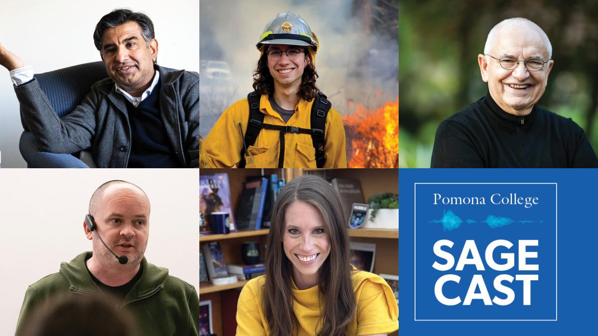 Composite image of guests on Sagecast episodes in spring 2025