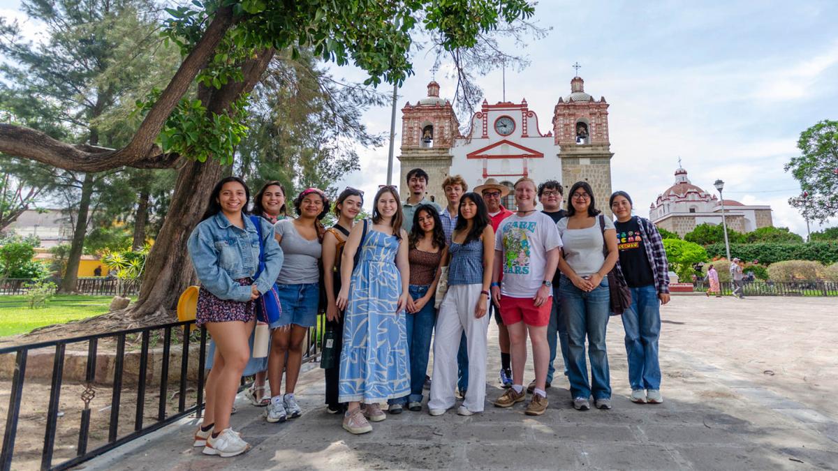 A group of students