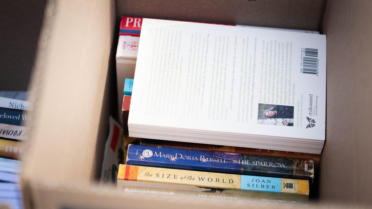 A box of books
