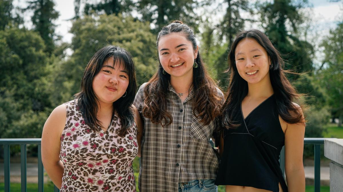 Photo of AAMP Head Mentors Becca, Kira, and Kayla