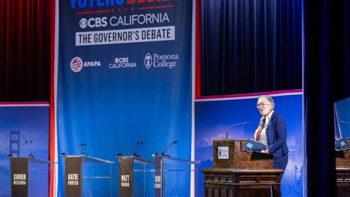 President Starr on stage