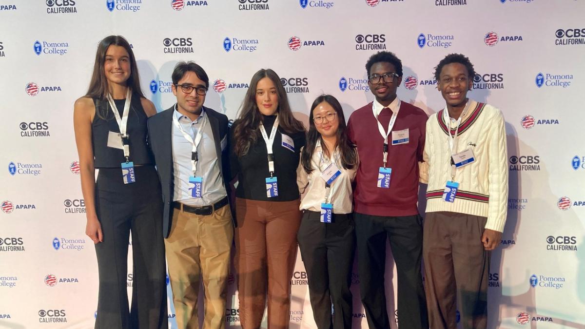A group of students