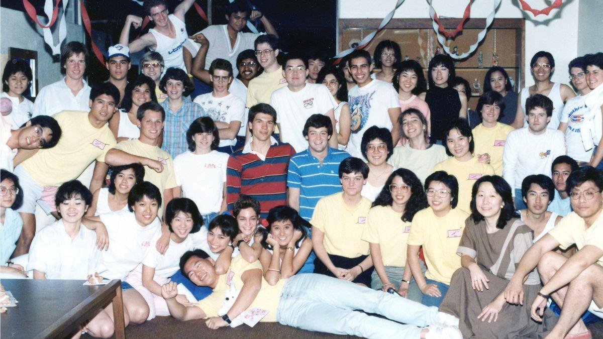 Vintage image of students at Oldenborg