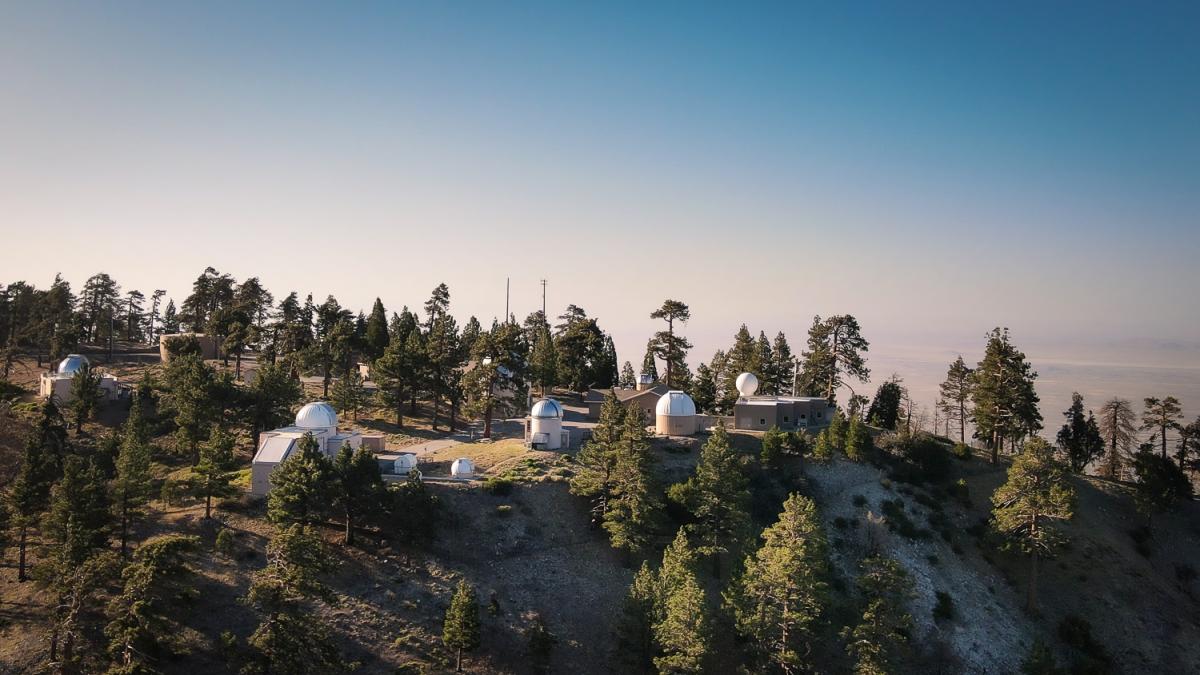 A mountain with telescopes