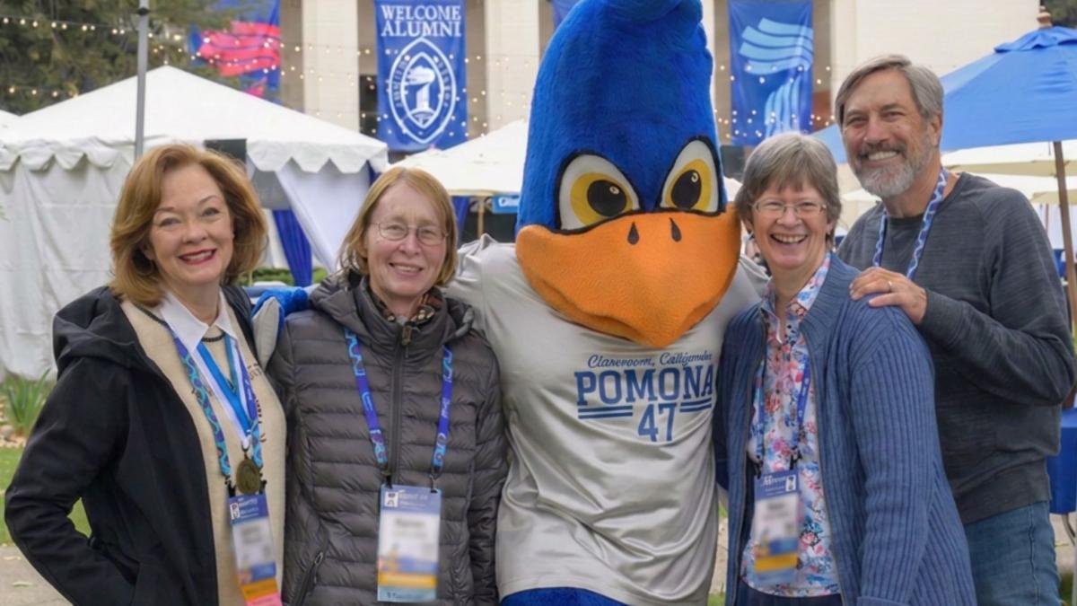 Pomona alumni and Cecil at Alumni Weekend 2026