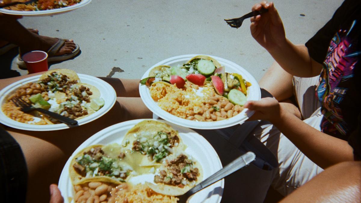 Plates of food