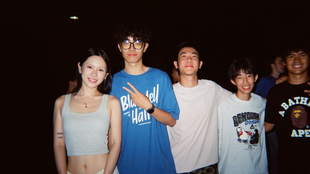 Students pose for a photo