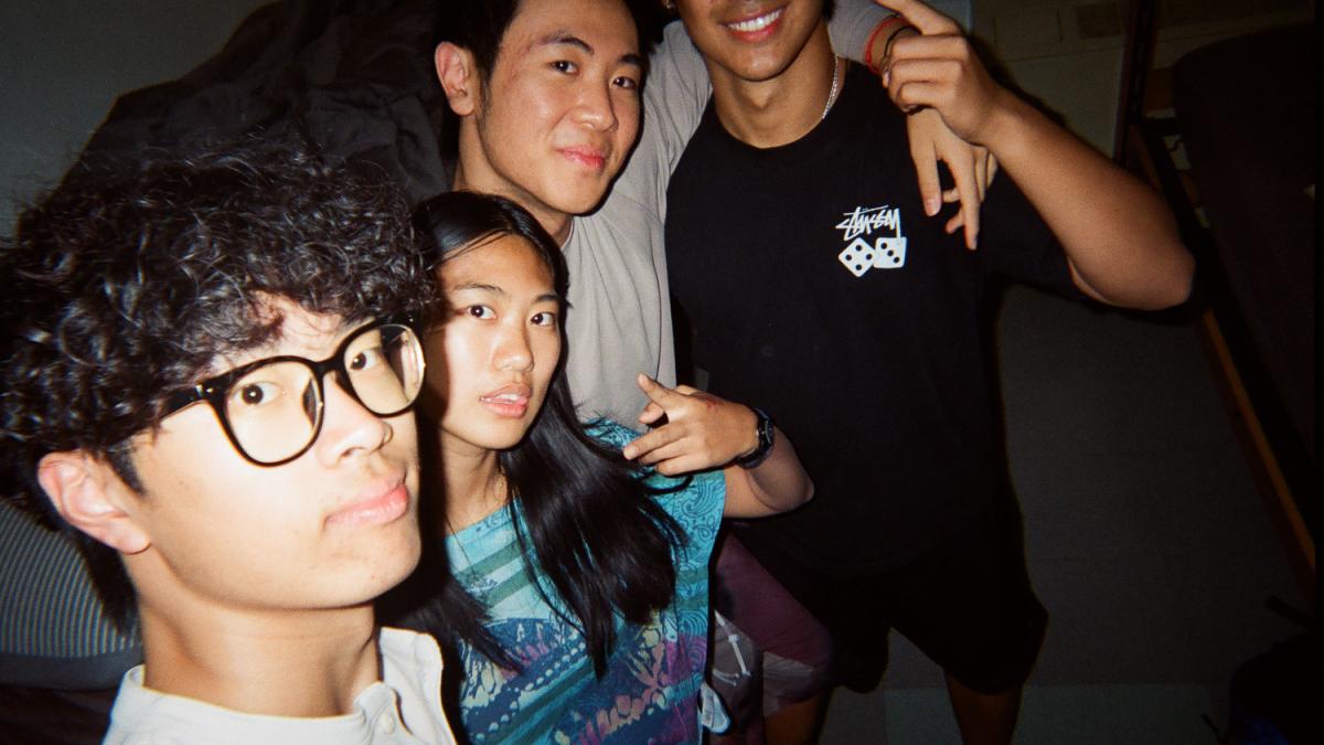 Four students for a selfie