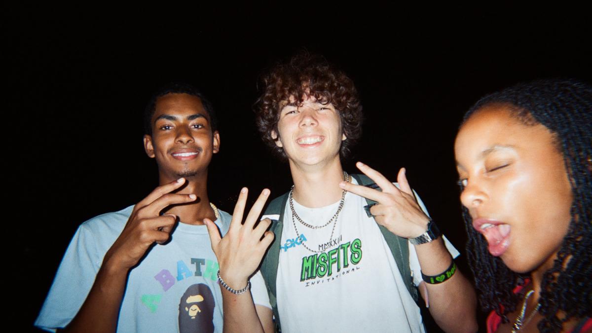 Three students in a selfie